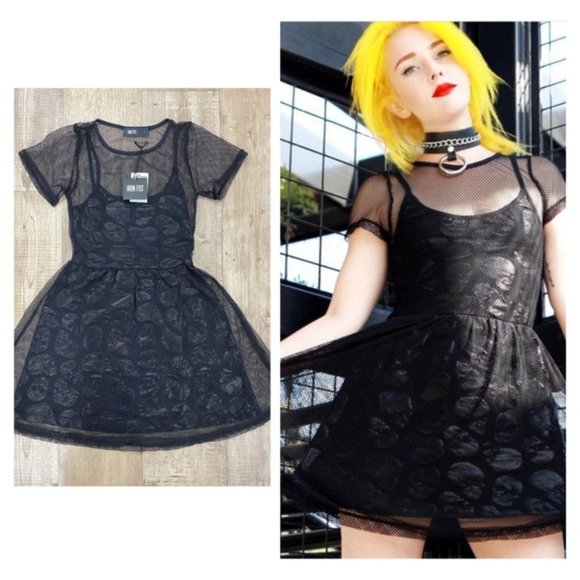 Iron Fist Dresses & Skirts - Iron Fist Skullz Club Mesh Dress